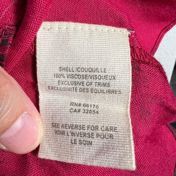 Free People Red Cold-Shoulder Floral Abstract Mini Dress Size 4 - Picture 11 of 12